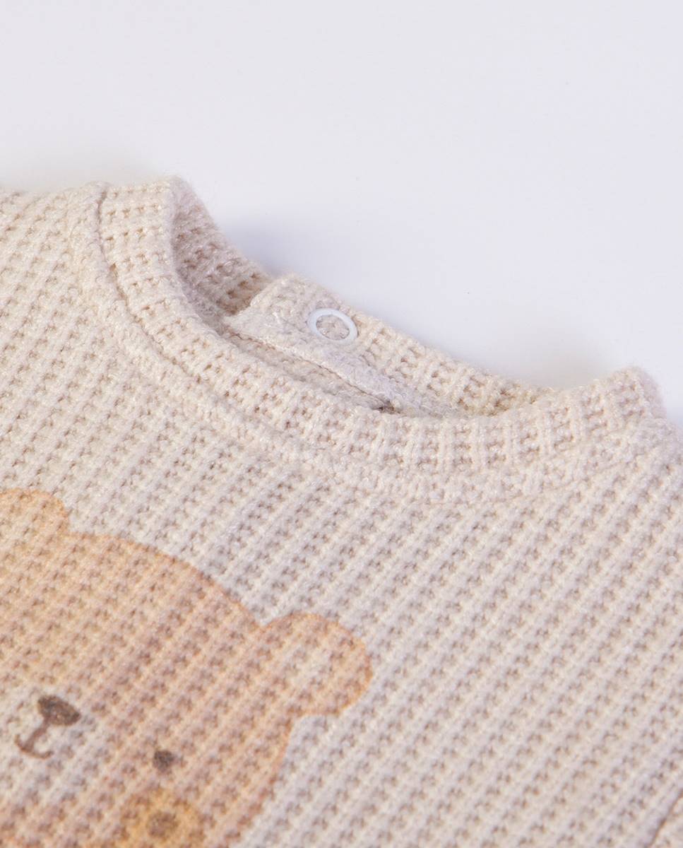 Babygrow em malha Camel-2