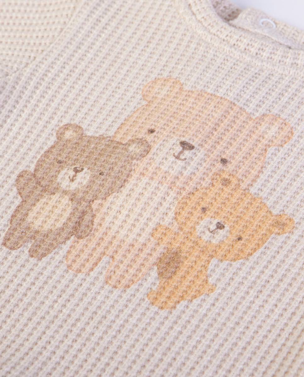 Babygrow em malha Camel-3