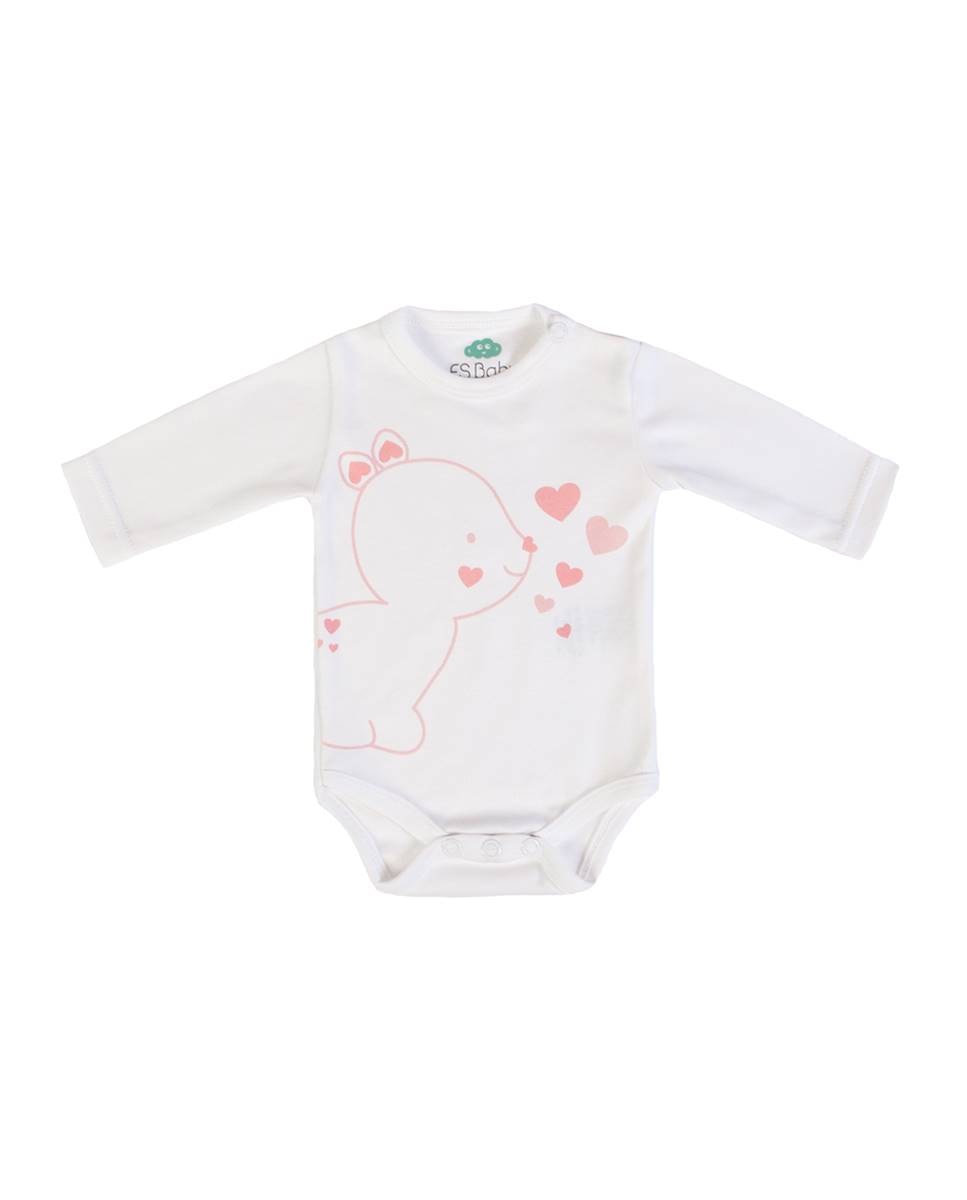 Body em algodão orgânico FS Baby Pérola-1
