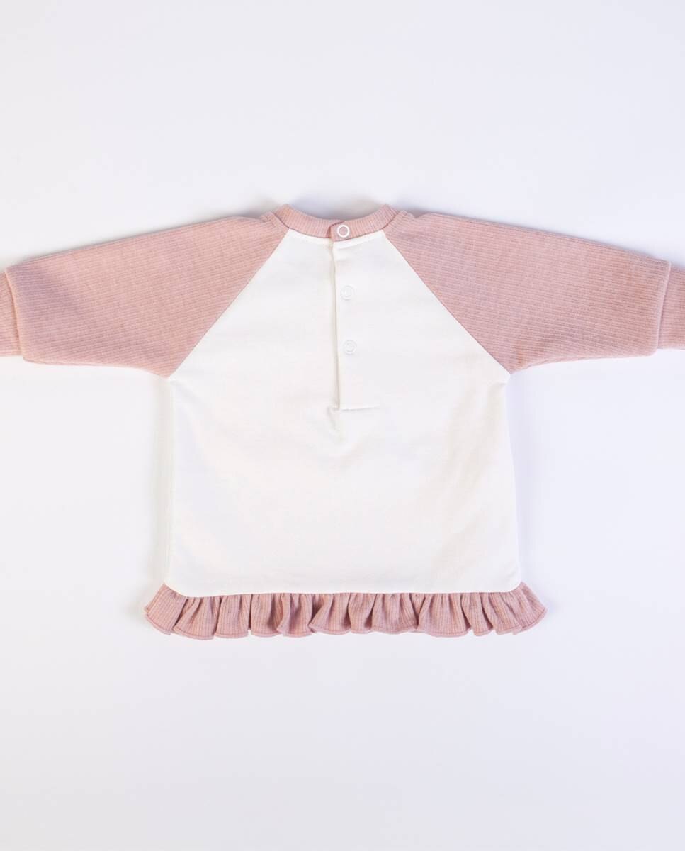 Fato de treino com sweatshirt e calças Rosa-5