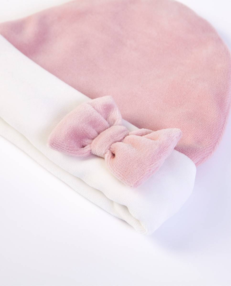 Gorro em veludo Rosa-3