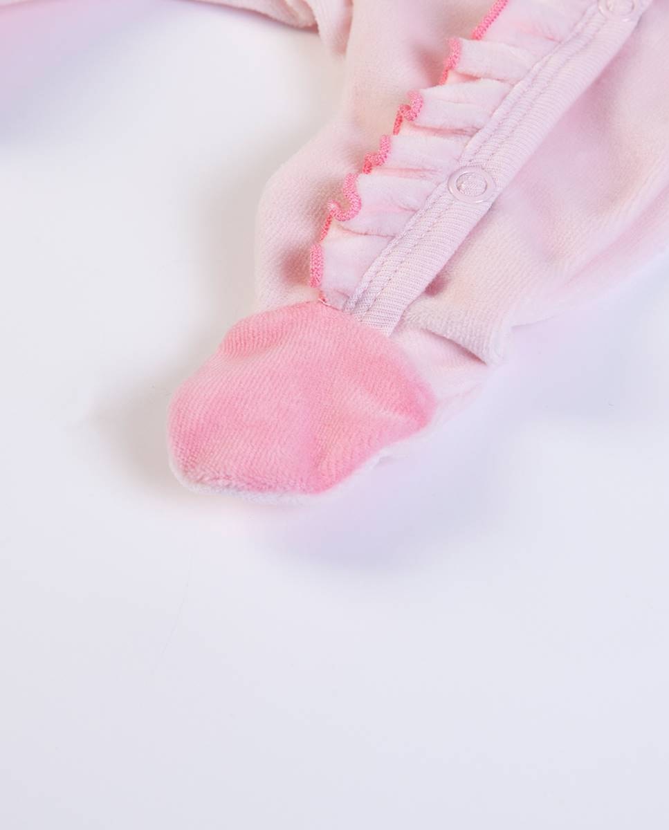 Babygrow em veludo Rosa-4