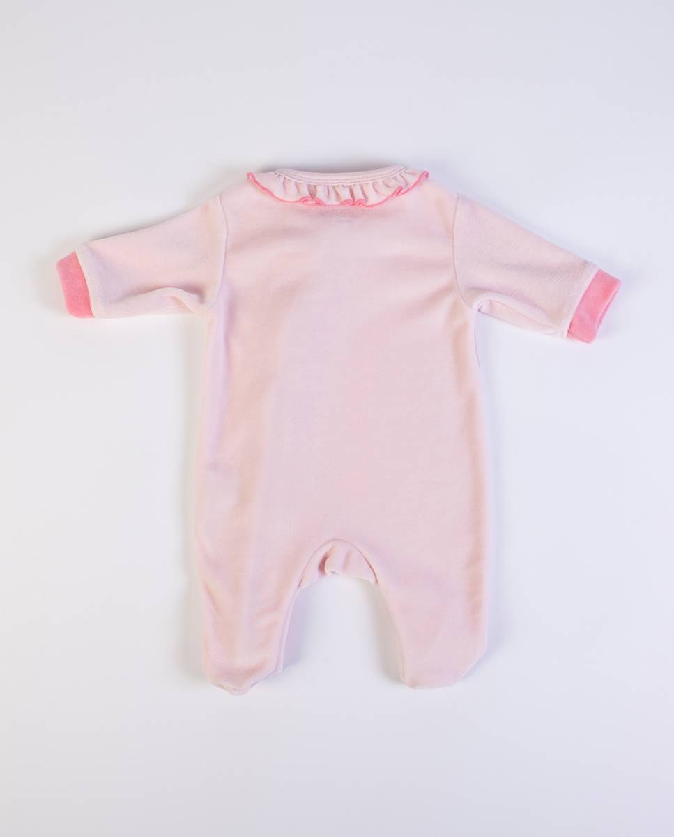 Babygrow em veludo Rosa-6