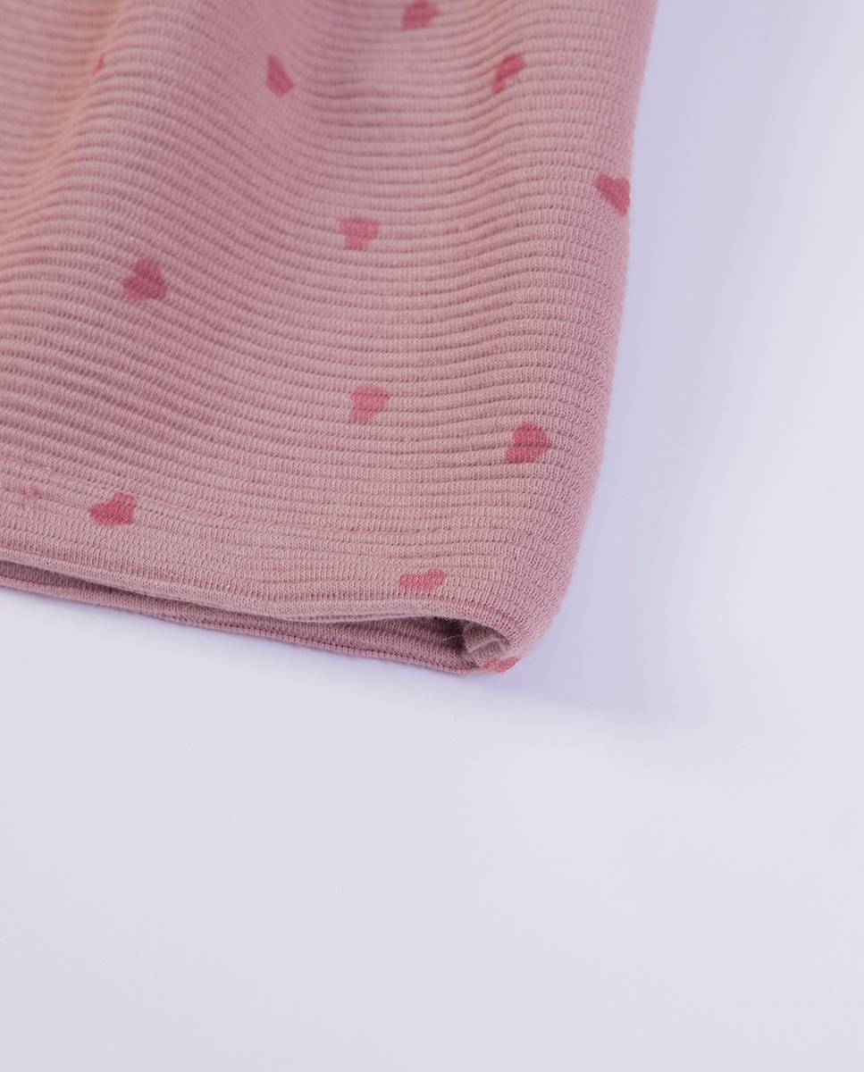 Vestido em rib canelado Rosa-4