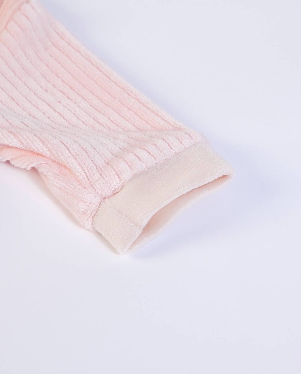 Babygrow em veludo canelado Rosa-5