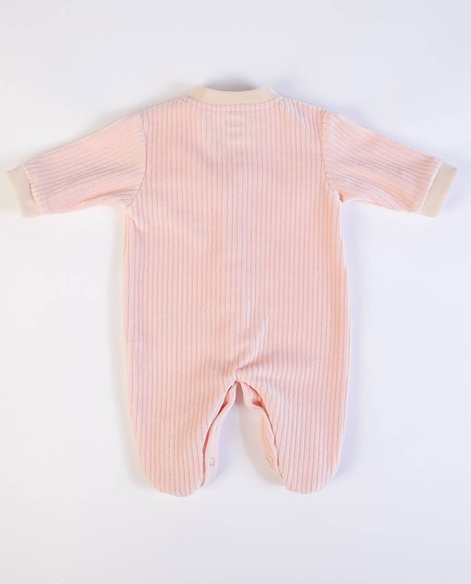 Babygrow em veludo canelado Rosa-6