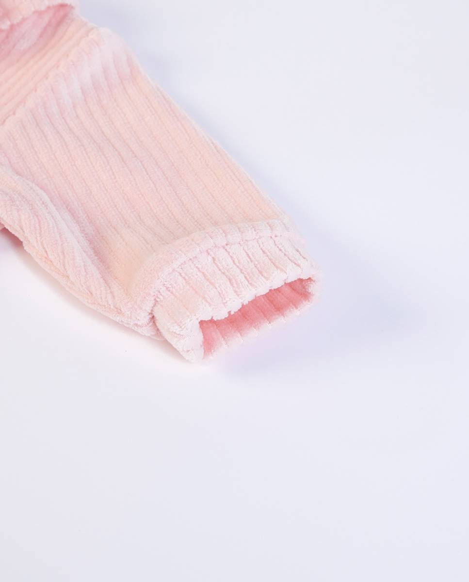 Babygrow em veludo canelado FS Baby Rosa-5