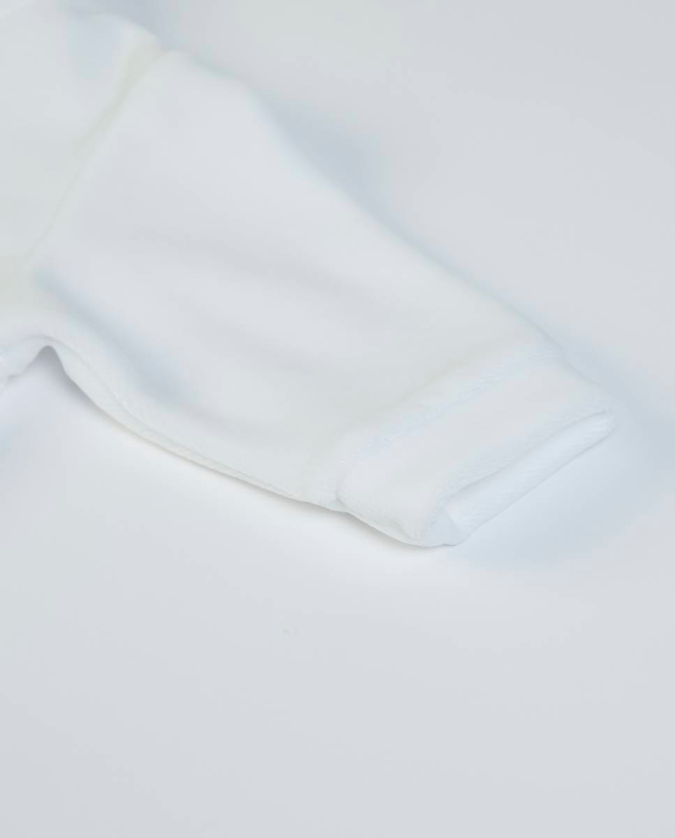 Babygrow "My First Clothes" em veludo Branco-4