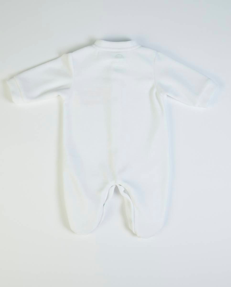 Babygrow "My First Clothes" em veludo Branco-6