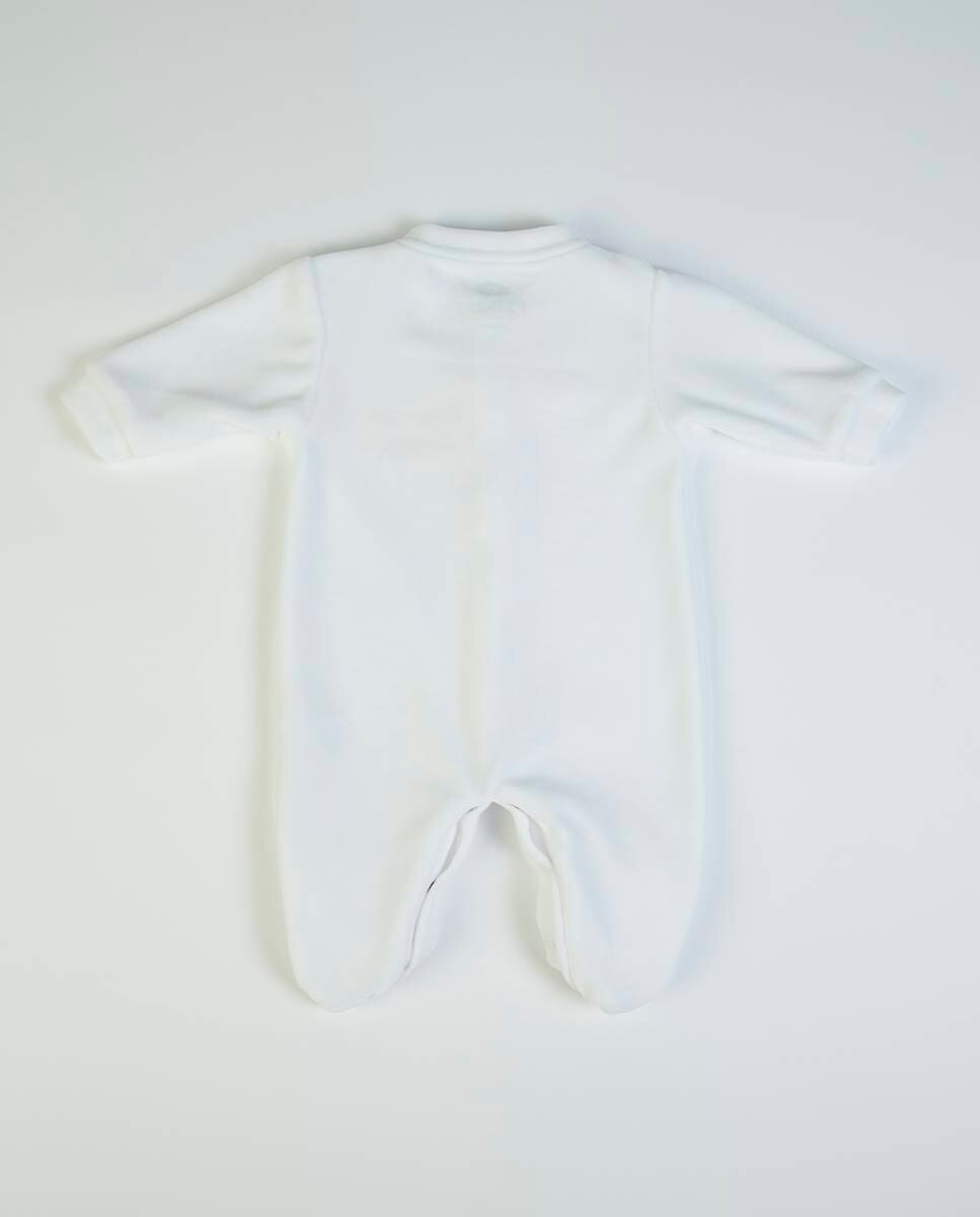 Babygrow "A Primeira Roupinha" em veludo FS Baby Branco-6