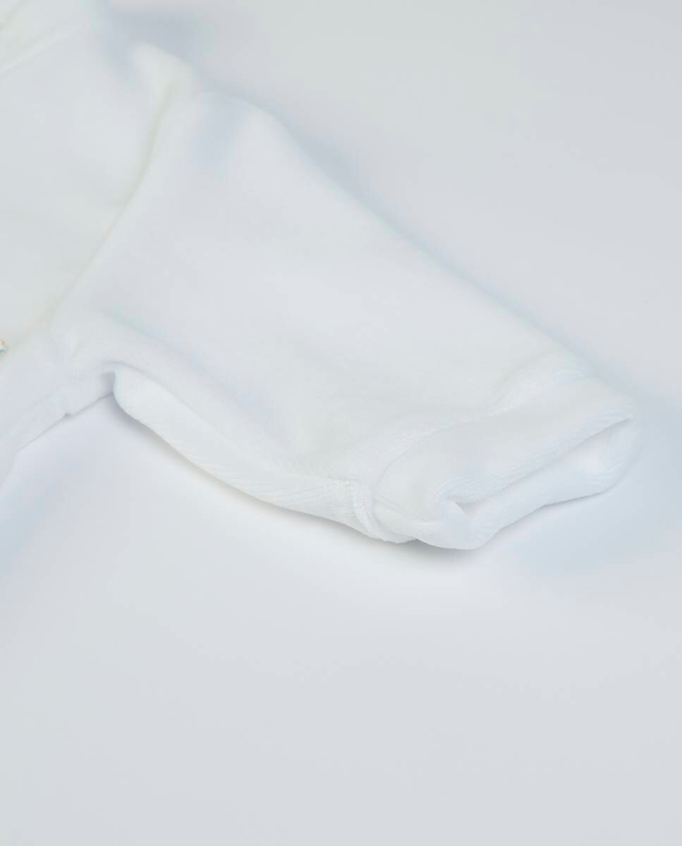 Babygrow "My First Clothes" em veludo FS Baby Branco-4