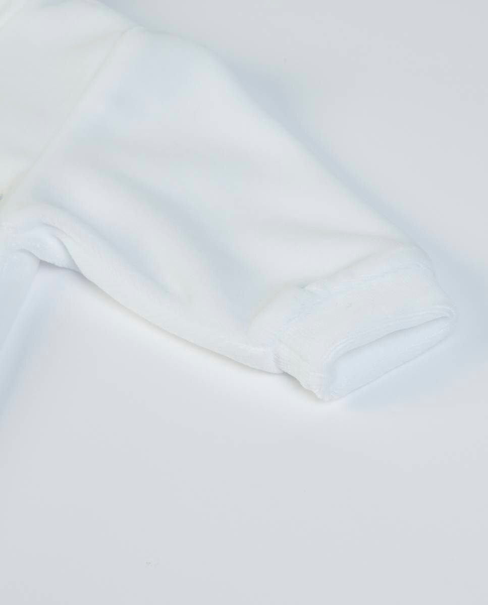 Babygrow "A Primeira Roupinha" em veludo FS Baby Branco-4