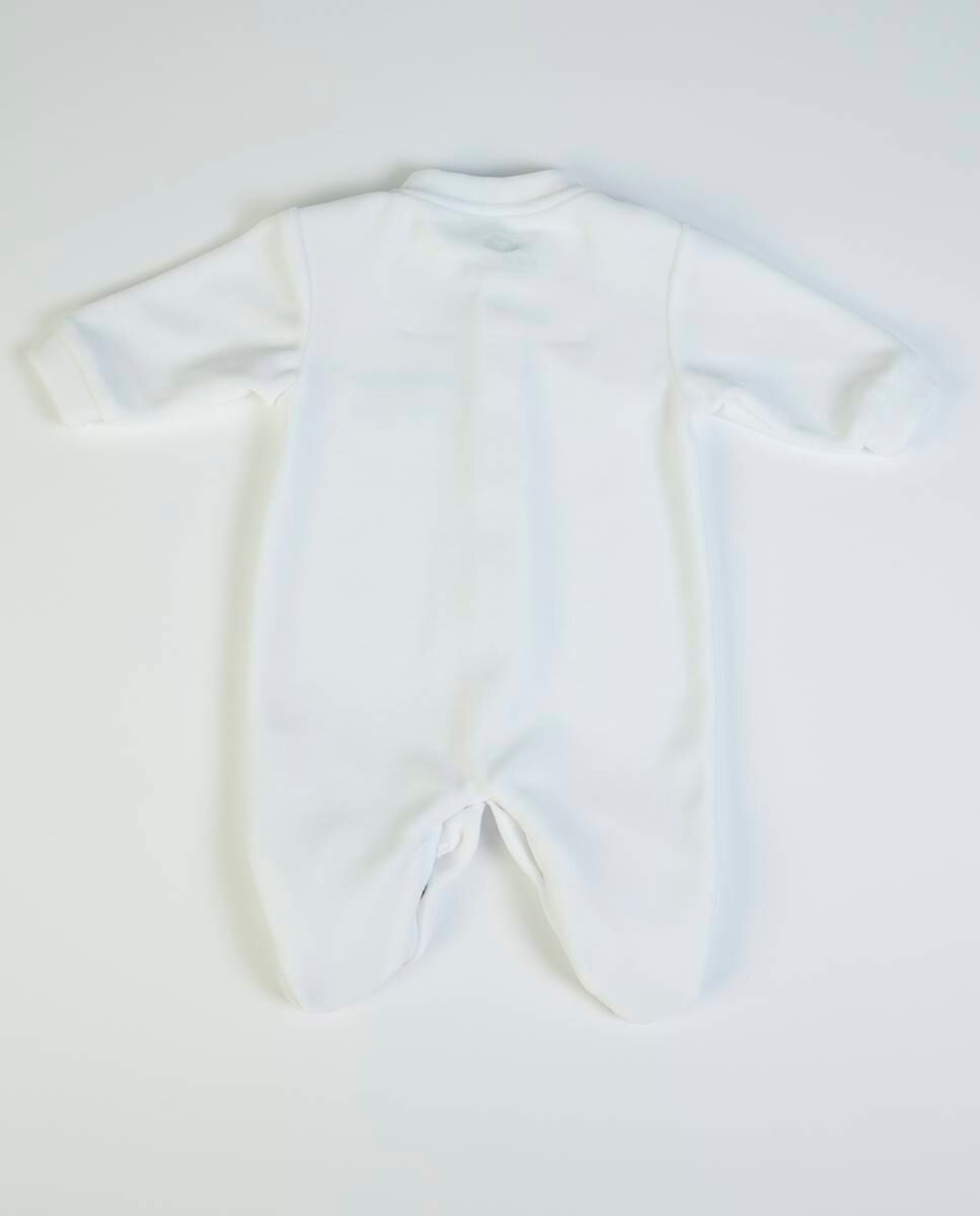 Babygrow "A Primeira Roupinha" em veludo FS Baby Branco-6