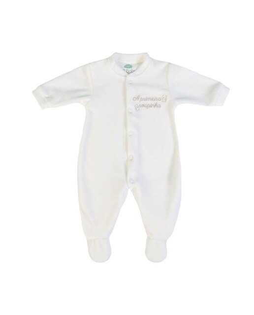 Imagem 0 de Babygrow "A Primeira Roupinha" em veludo orgânico