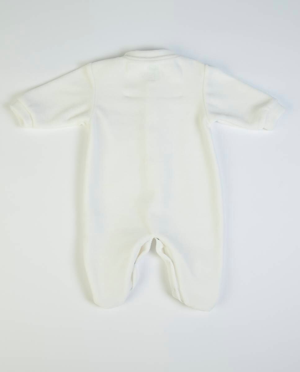Babygrow "A Primeira Roupinha" em veludo orgânico FS Baby Pérola-6
