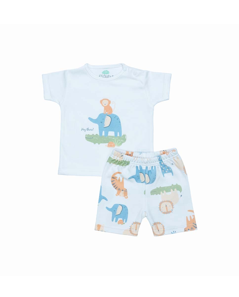 Imagem 0 de Conjunto de t-shirt e calções em algodão