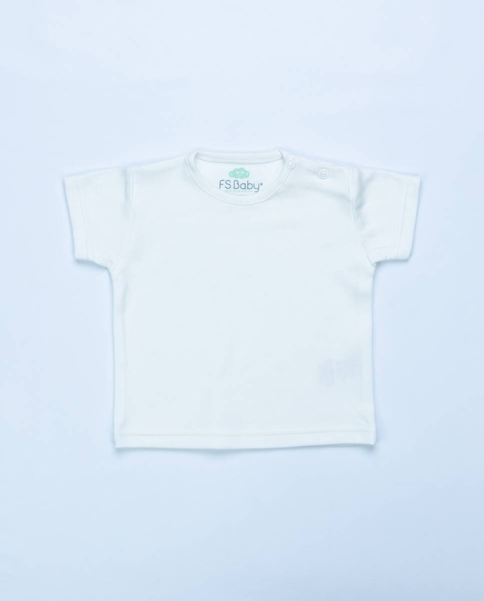 Conjunto de jardineira em felpa e t-shirt em algodão FS Baby Azul-6