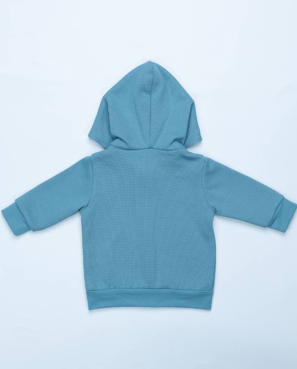 Casaco em felpa com fecho e capuz FS Baby Azul-6