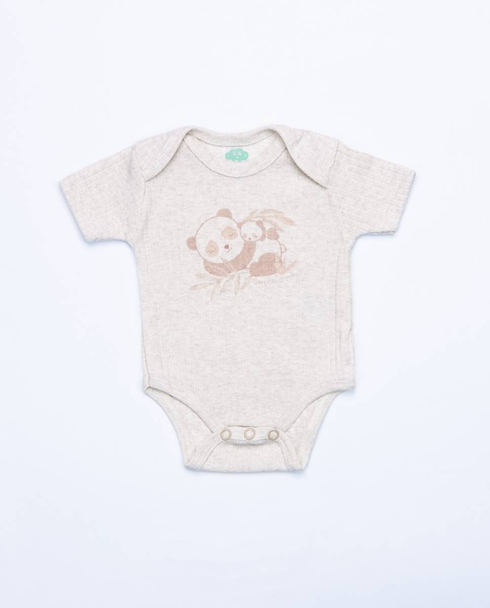 Conjunto de 2 bodies em algodão canelado FS Baby Cru-2