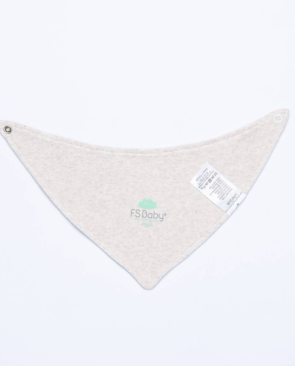 Babete lenço em algodão canelado FS Baby Cru-5