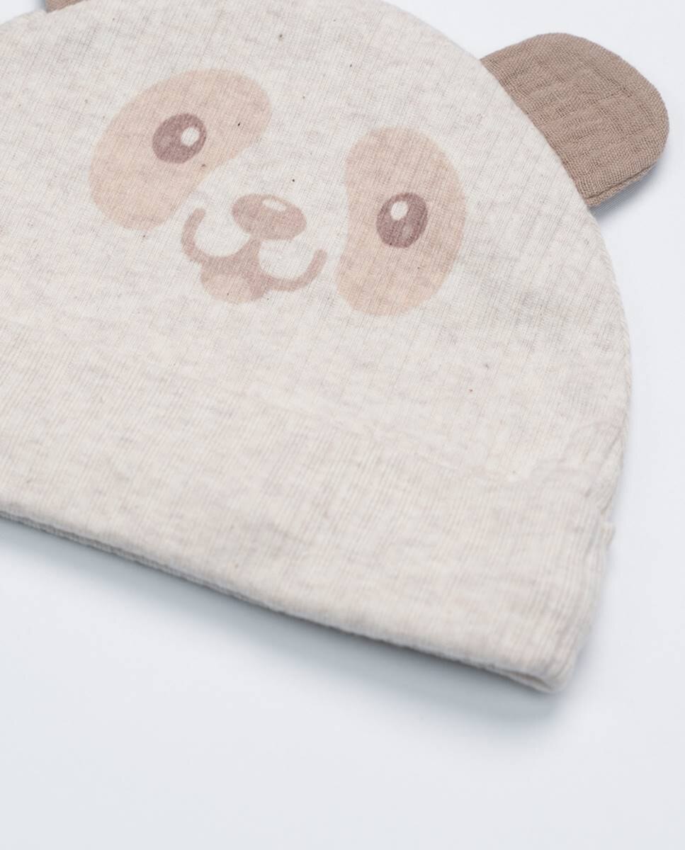 Gorro em algodão canelado FS Baby Cru-3