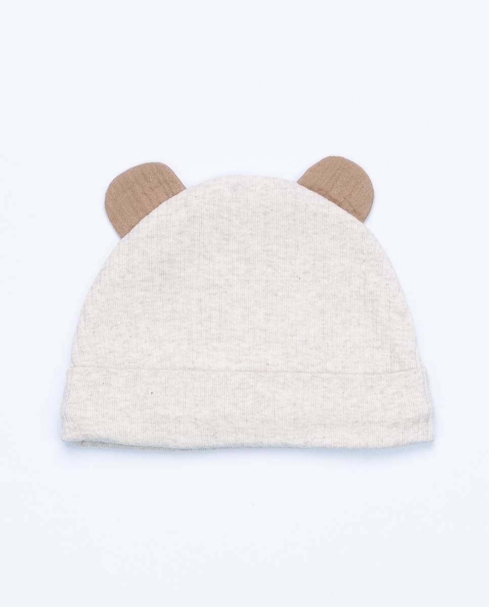 Gorro em algodão canelado FS Baby Cru-4