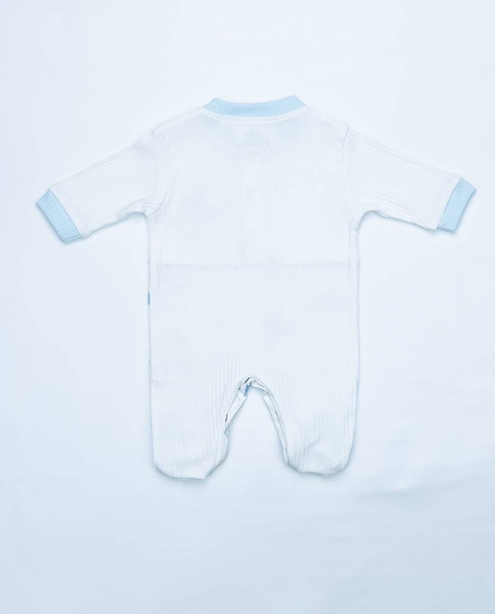 Babygrow em algodão canelado FS Baby Azul-claro-6
