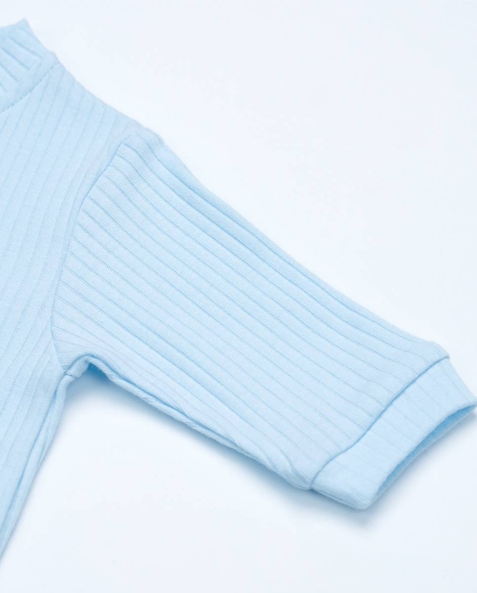 Babygrow em algodão canelado FS Baby Azul-claro-5