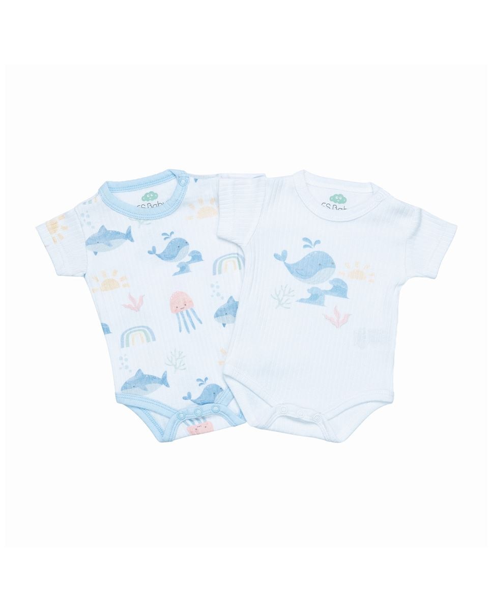 Imagem 0 de Conjunto de 2 bodies em algodão canelado