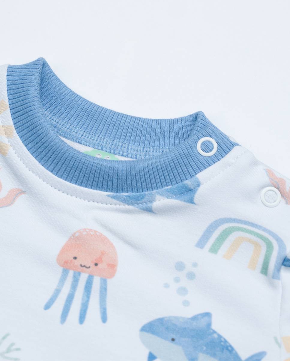 Sweatshirt em felpa FS Baby Azul-2