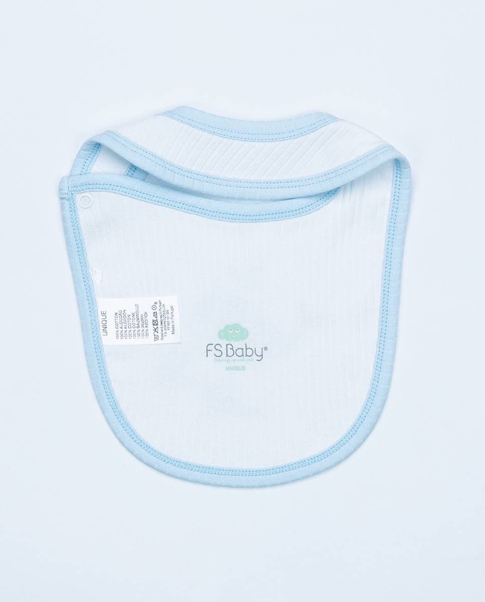 Babete em algodão canelado FS Baby Azul-4