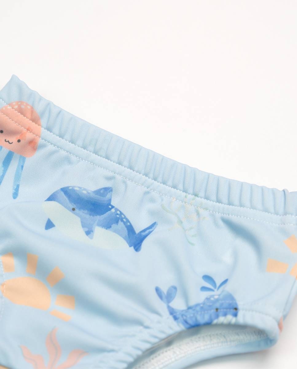 Cuecas de banho com protecção UPF 50+ Azul-2
