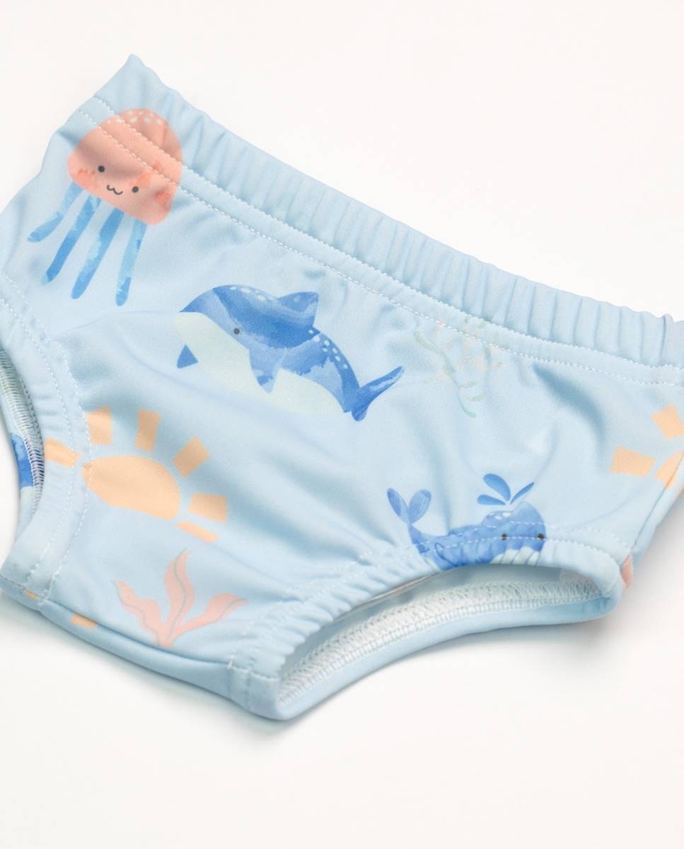 Cuecas de banho com protecção UPF 50+ Azul-3