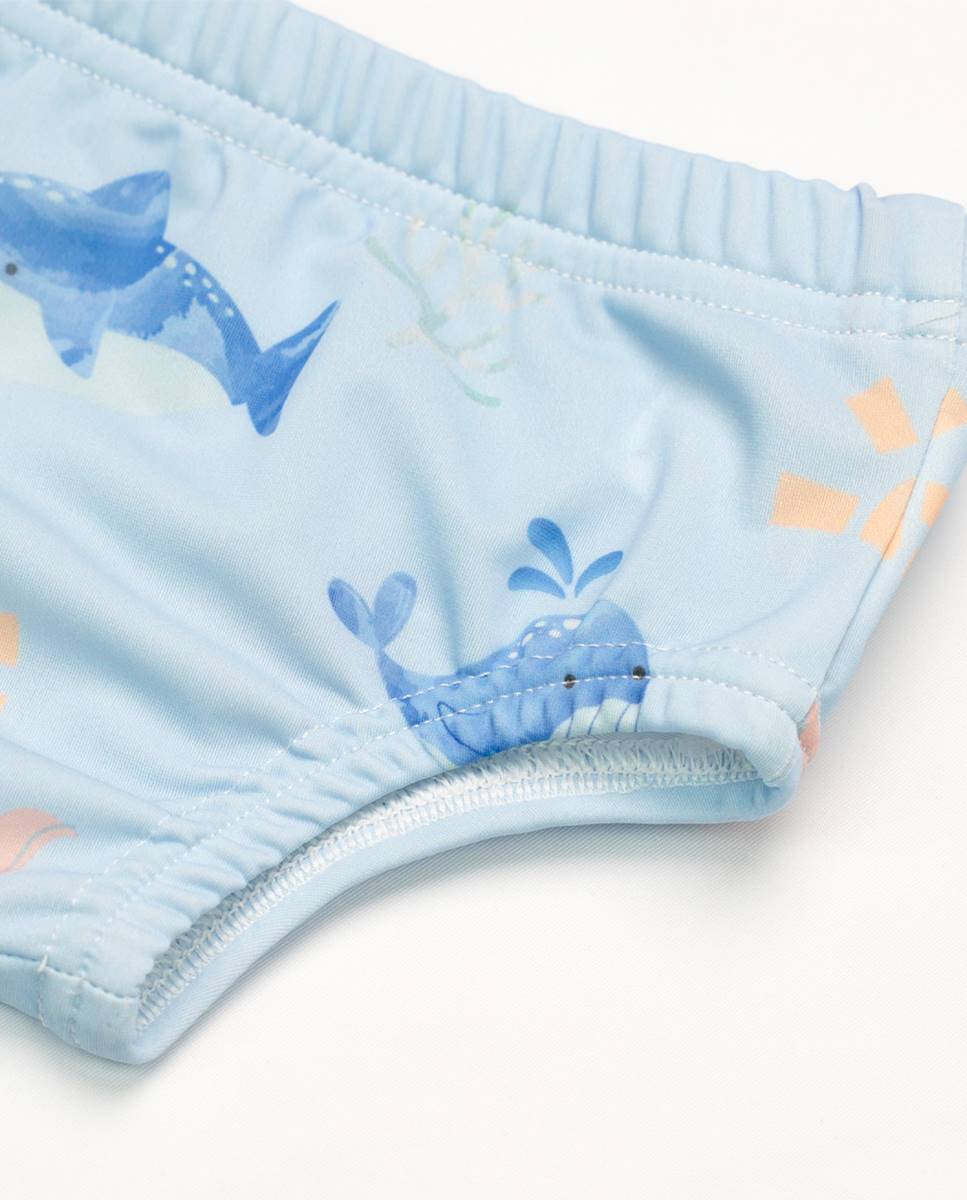 Cuecas de banho com protecção UPF 50+ Azul-4