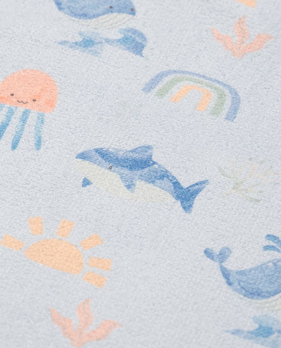 Poncho de praia FS Baby Azul-4