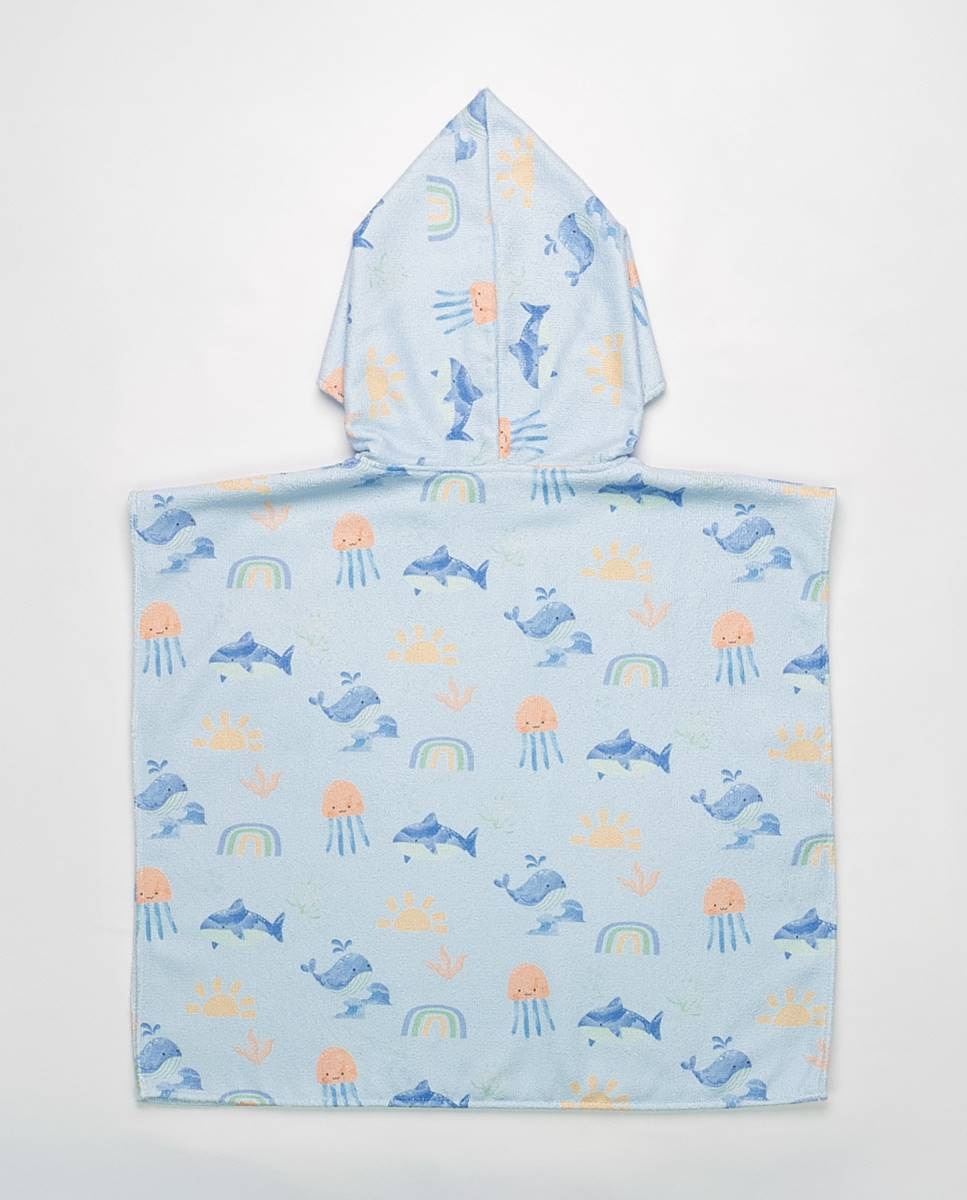 Poncho de praia FS Baby Azul-5