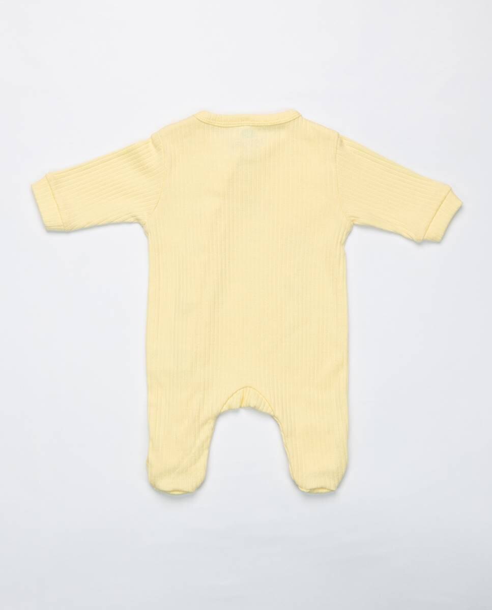 Babygrow em algodão canelado FS Baby Amarelo-6