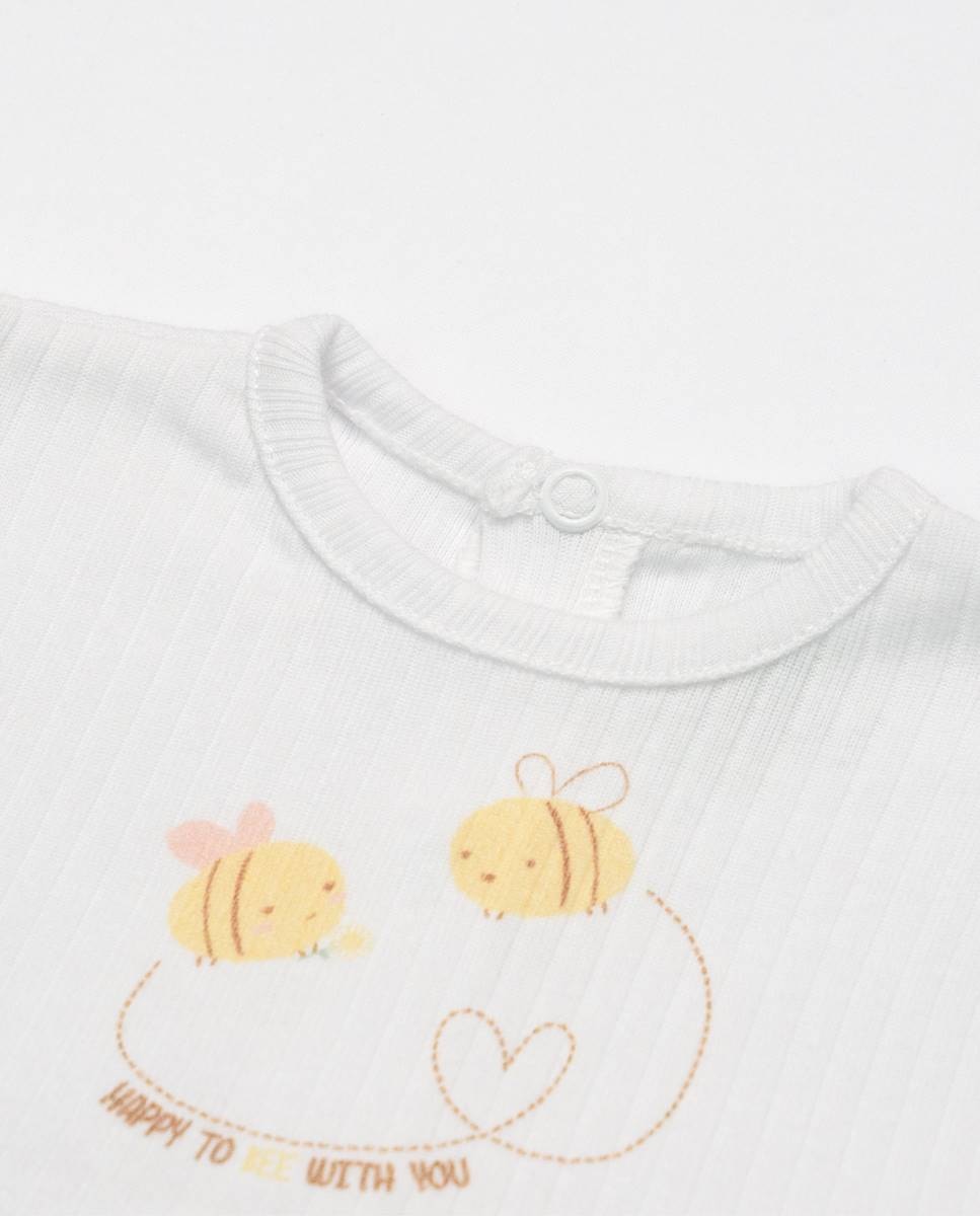 Vestido em algodão canelado FS Baby Amarelo-2
