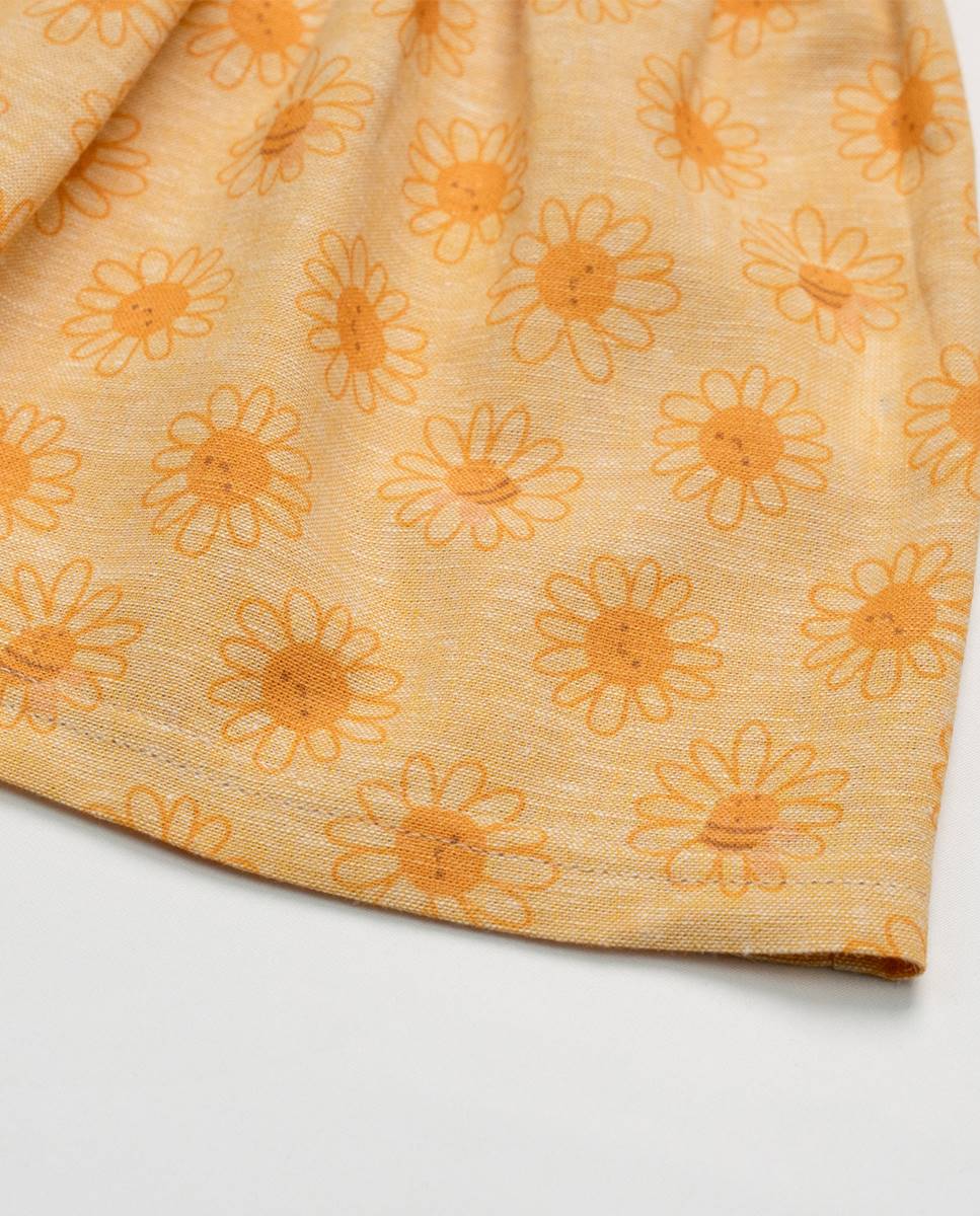 Vestido em linho FS Baby Amarelo-5