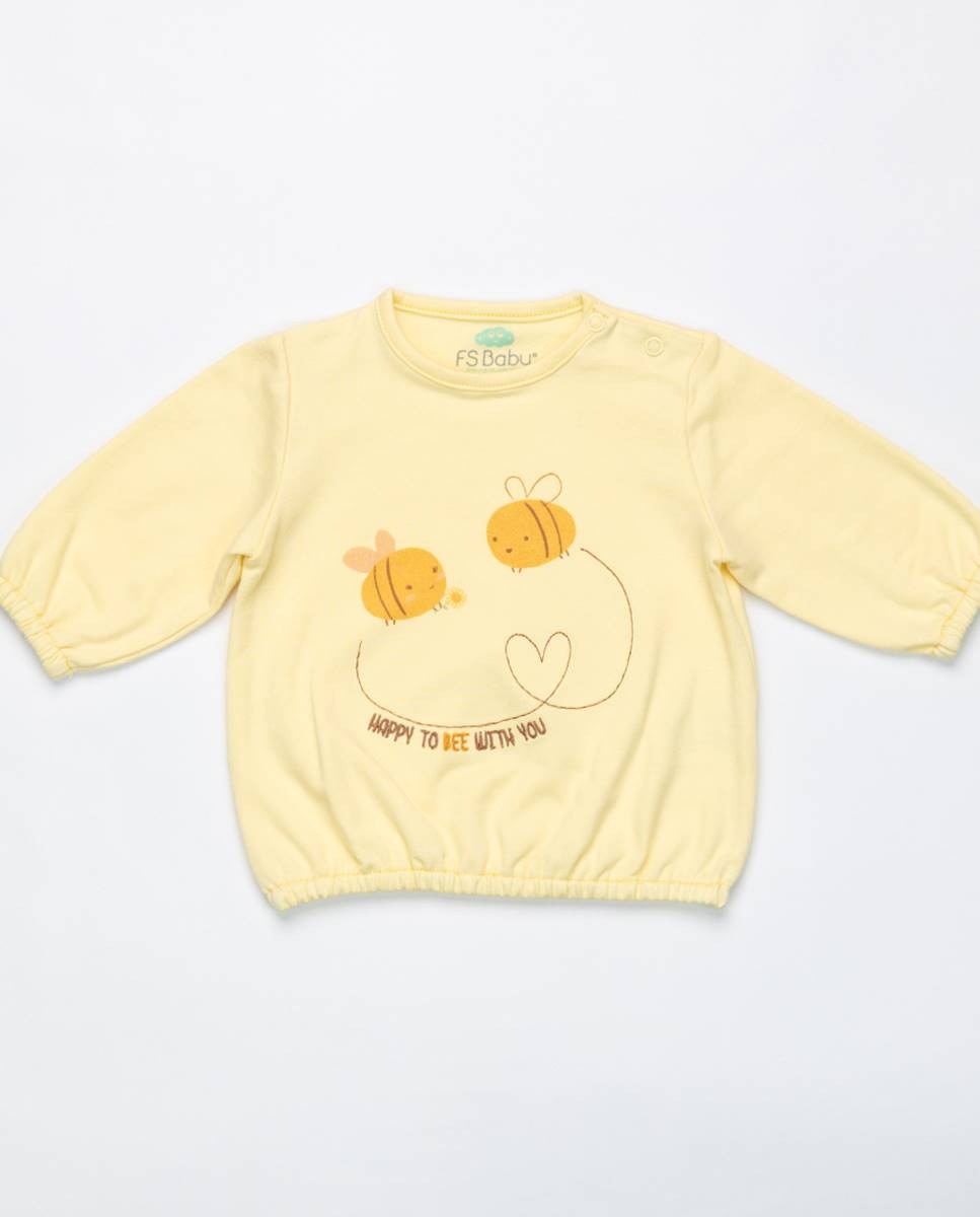 Fato de treino com sweatshirt e calças FS Baby Amarelo-2
