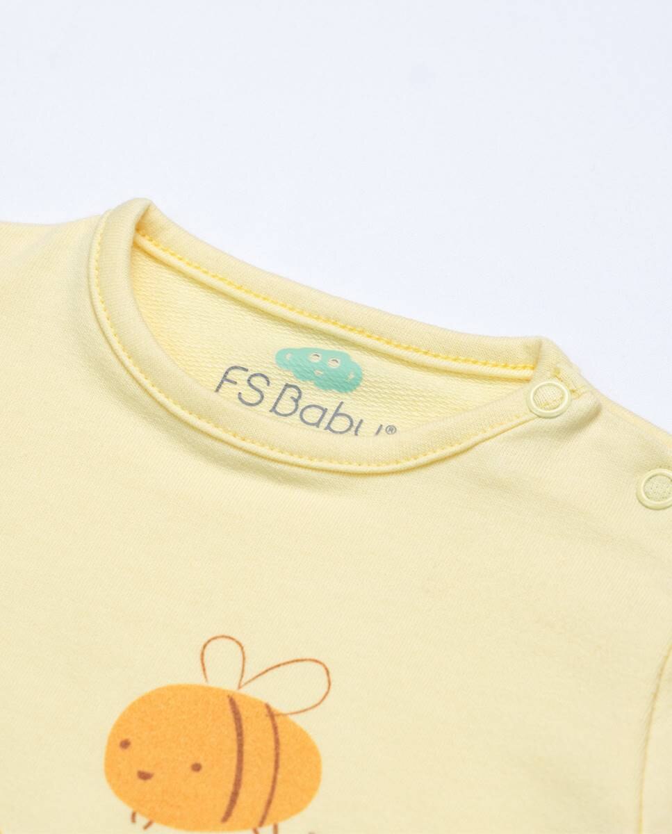 Fato de treino com sweatshirt e calças FS Baby Amarelo-3