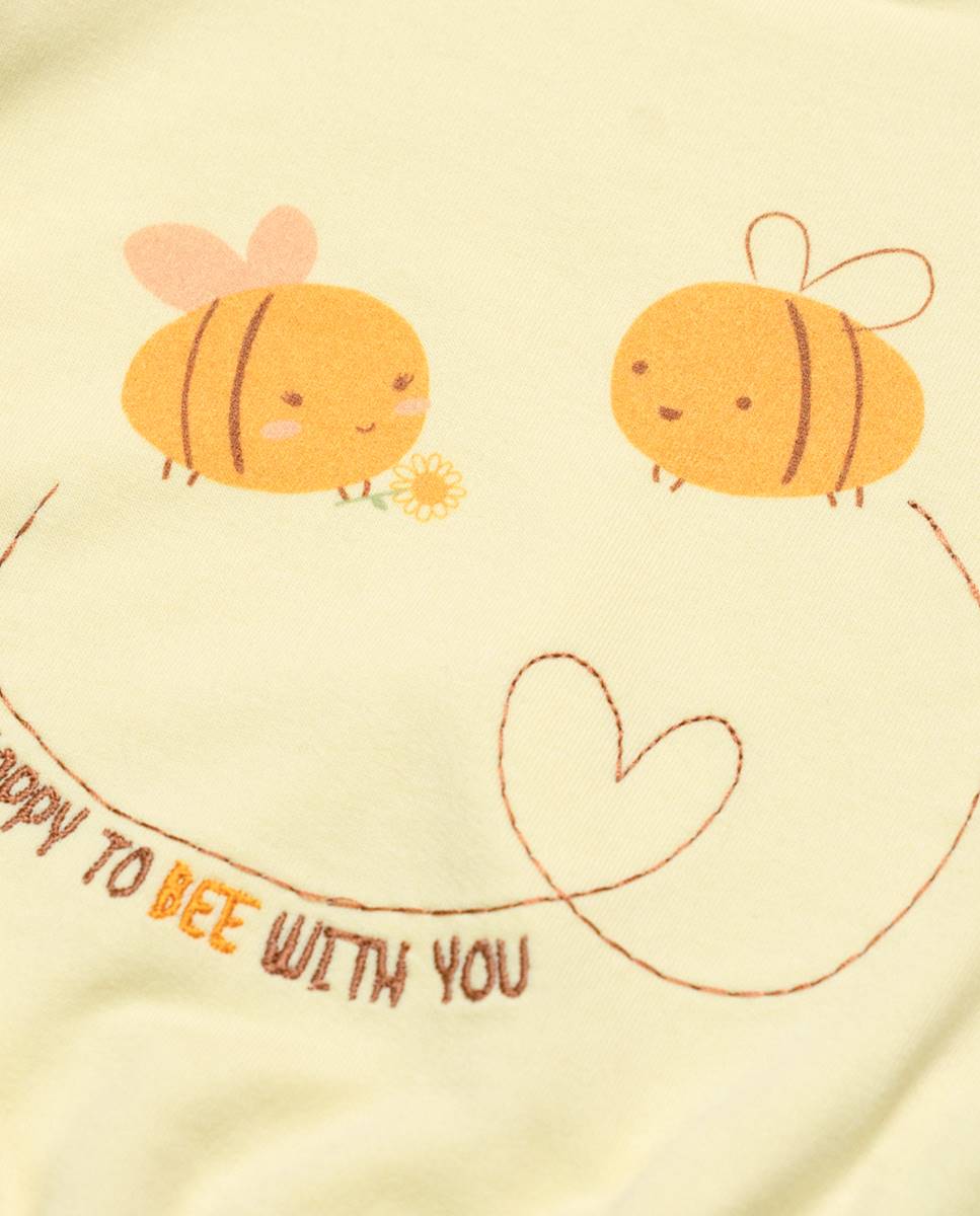 Fato de treino com sweatshirt e calças FS Baby Amarelo-4