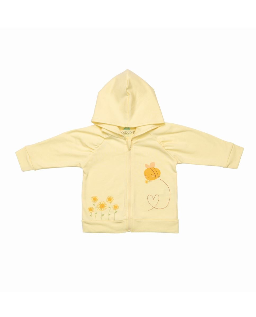 Imagem 0 de Casaco em felpa com fecho e capuz