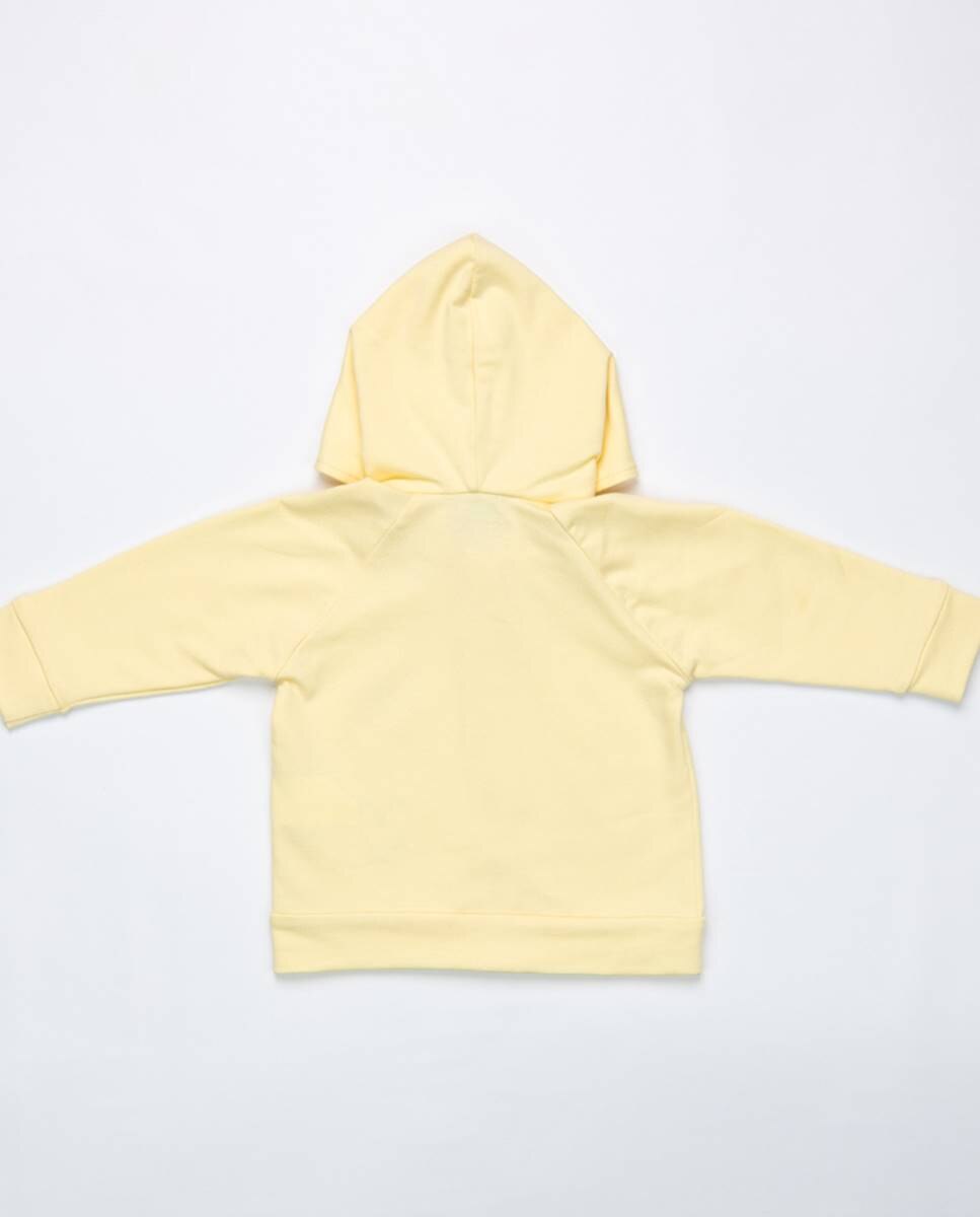 Casaco em felpa com fecho e capuz FS Baby Amarelo-6