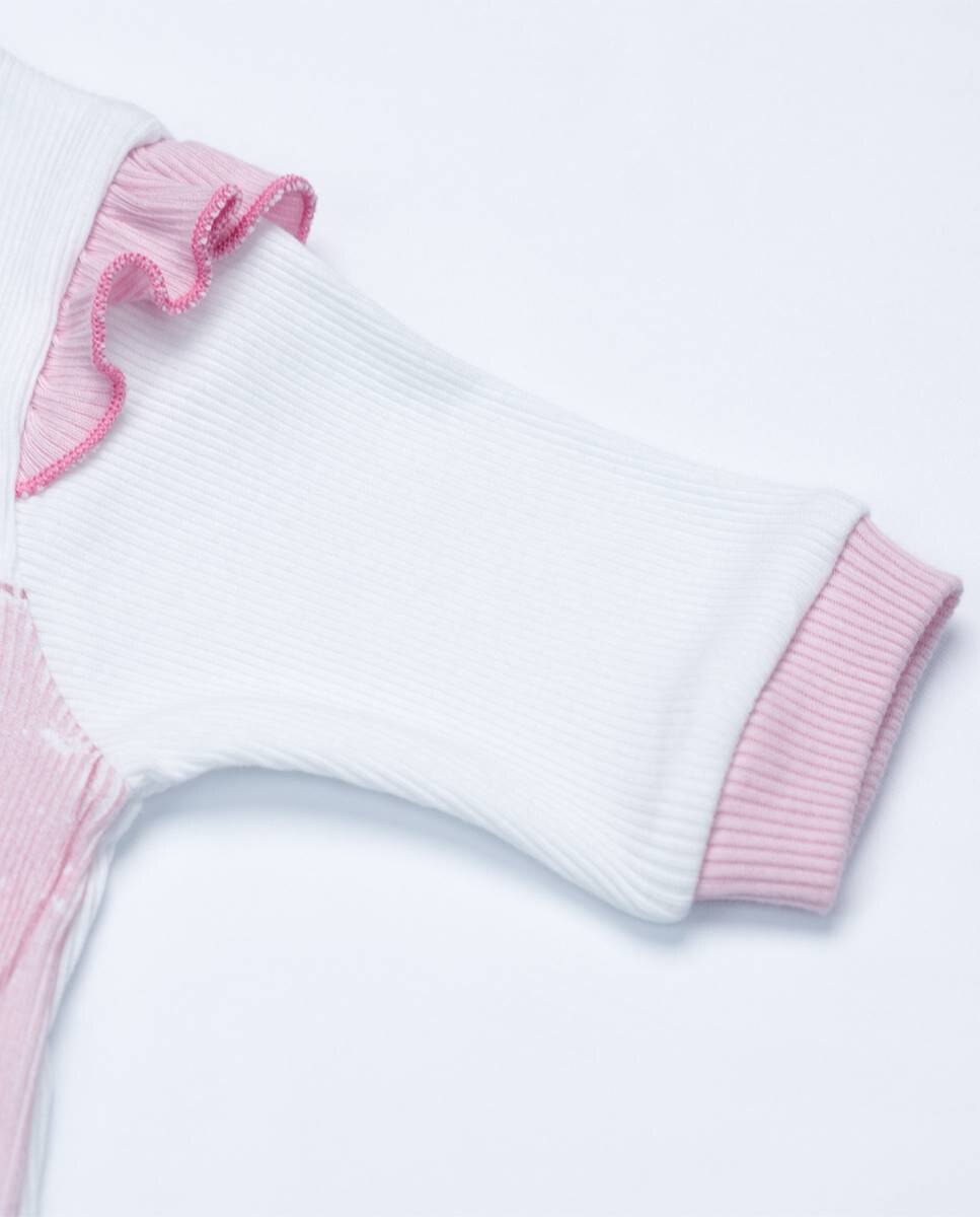 Babygrow em algodão canelado FS Baby Rosa-5