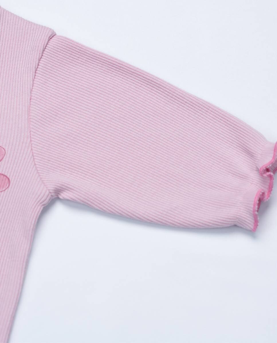 Babygrow em algodão canelado FS Baby Rosa-5