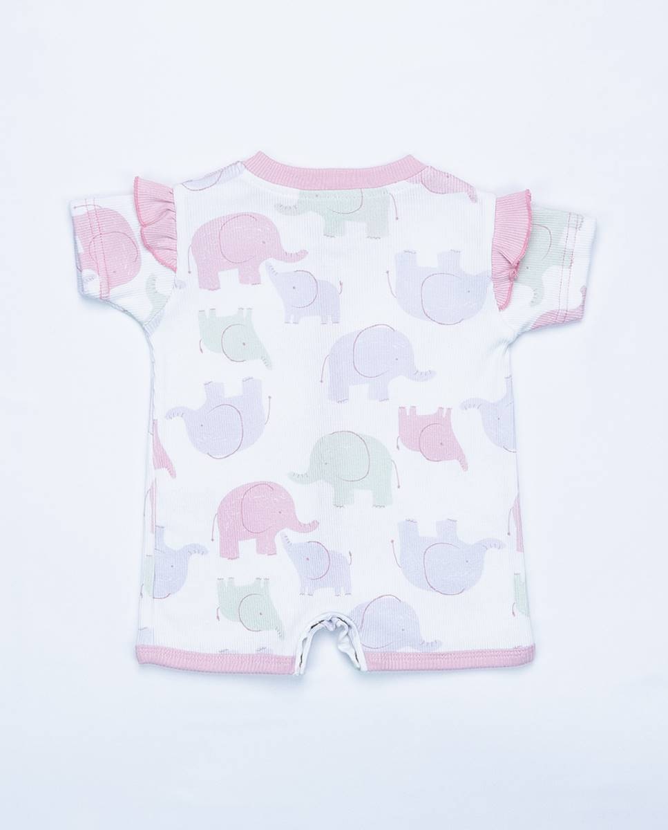 Macacão em algodão canelado FS Baby Rosa-6