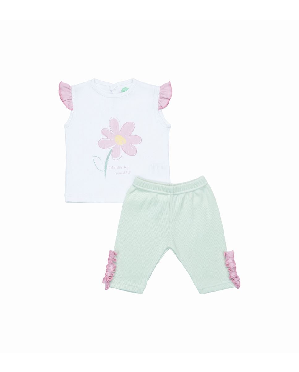 Imagem 0 de Conjunto de t-shirt e leggings em algodão canelado