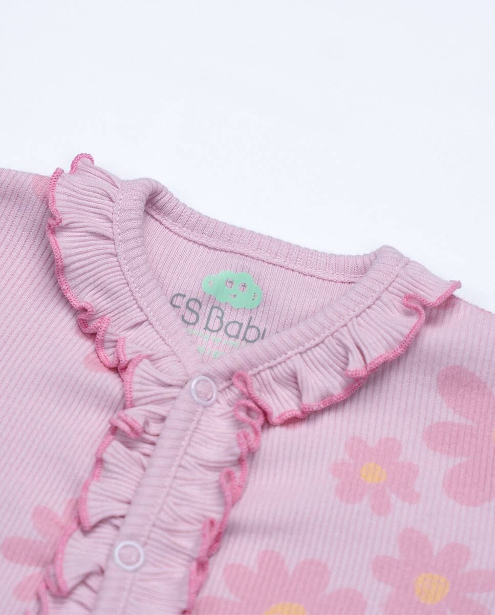 Fato de treino com casaco e calças FS Baby Rosa-3