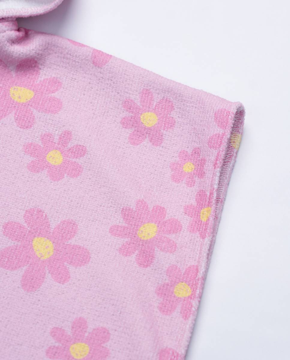 Poncho de praia FS Baby Rosa-5